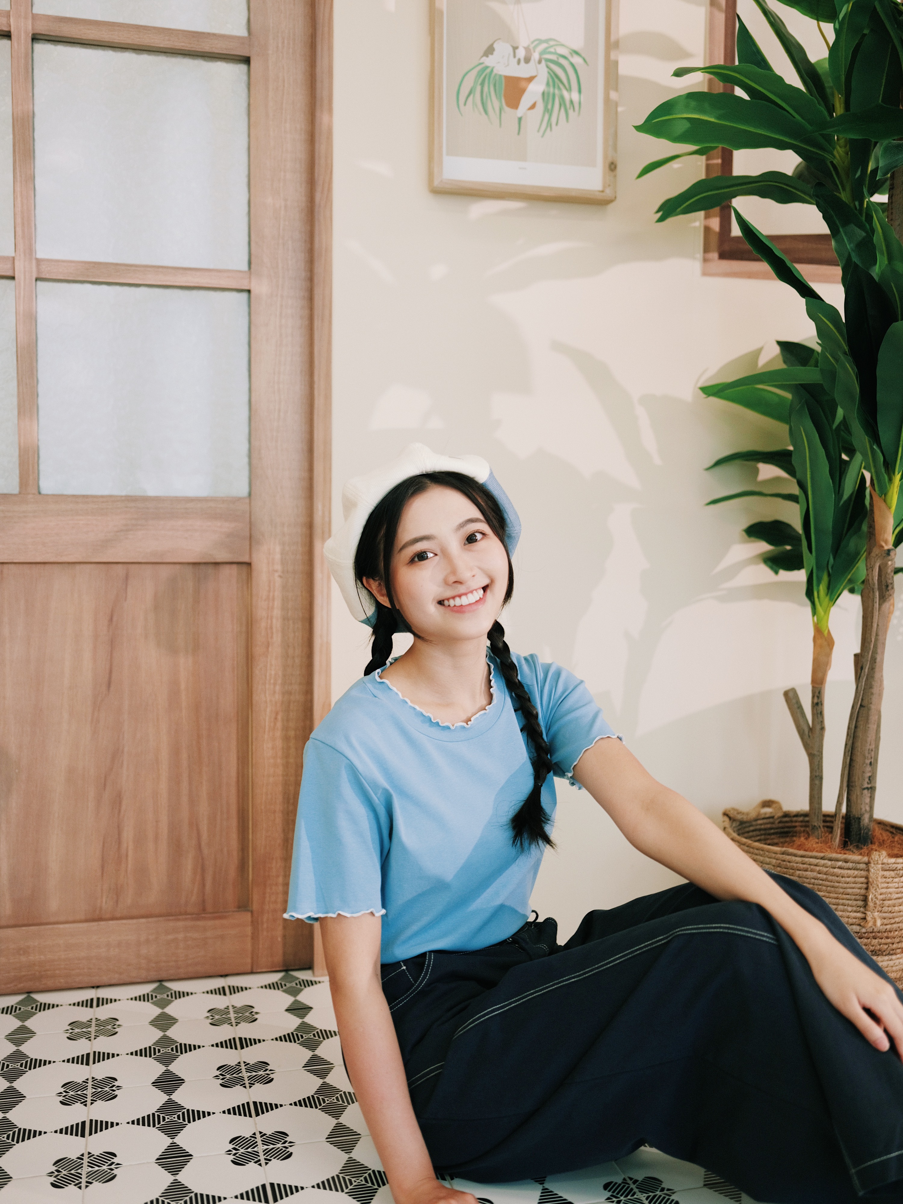 六色 / 新版柔軟純棉木耳短袖上衣 / Soft Pure Cotton Ruffled Tee