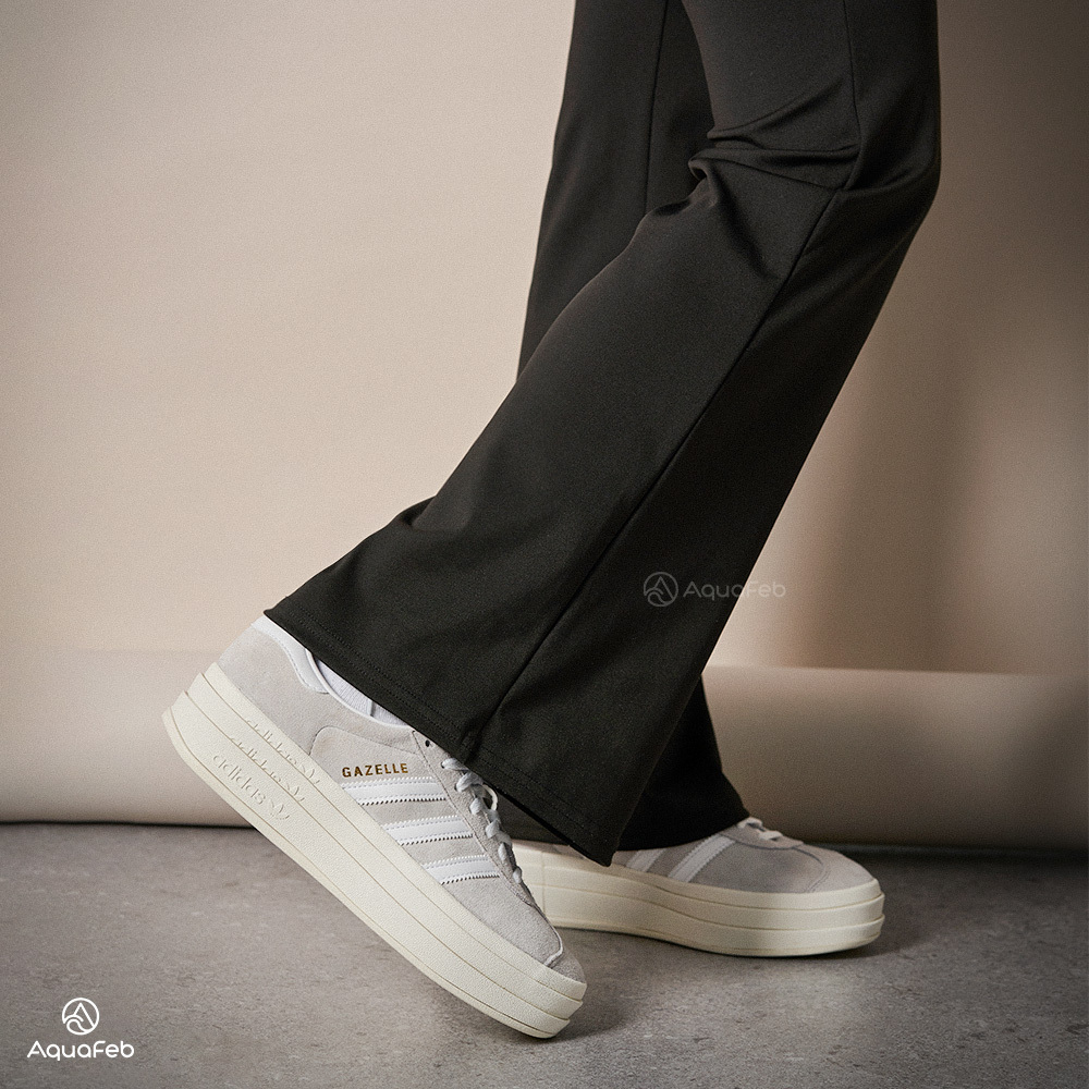 Adidas Gazelle Bold W 女 灰白色 運動 經典 復古 三葉草 厚底 麂皮 休閒鞋 HQ6893
