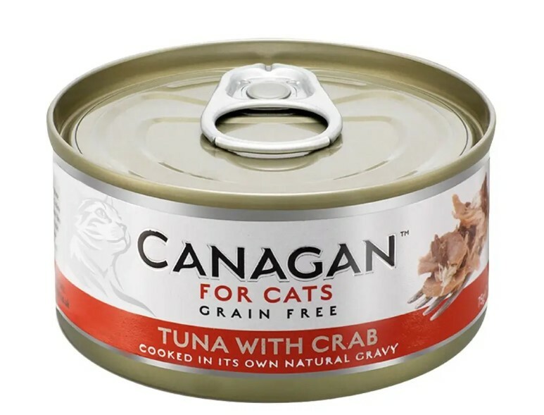 Canagan 原之選 貓咪主食罐 – 吞拿魚伴蟹肉配方75g (原pack12罐)