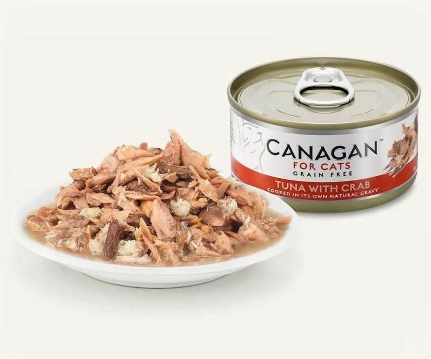 Canagan 原之選 貓咪主食罐 – 吞拿魚伴蟹肉配方75g (原pack12罐)