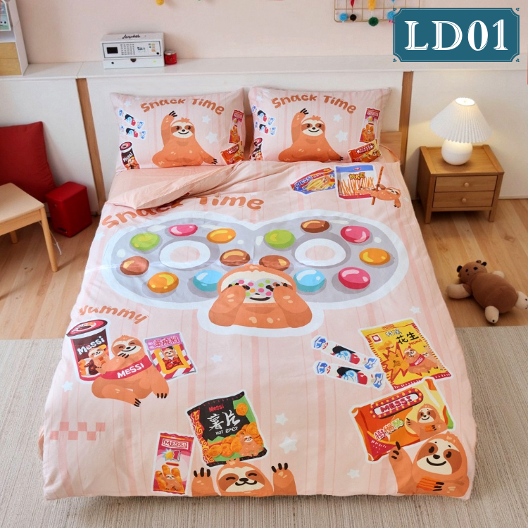 香港插畫師聯乘系列-2000針全棉床品4件套裝 LD01