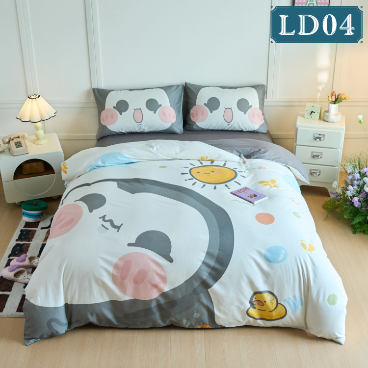 香港插畫師聯乘系列-2000針全棉床品4件套裝 LD04