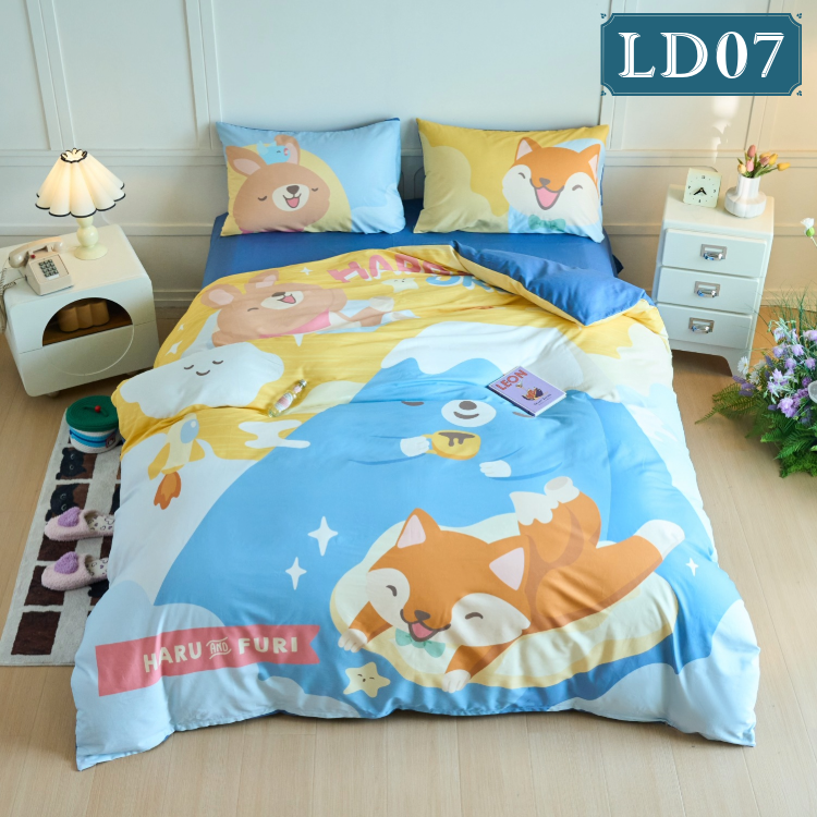 香港插畫師聯乘系列-2000針全棉床品4件套裝 LD07