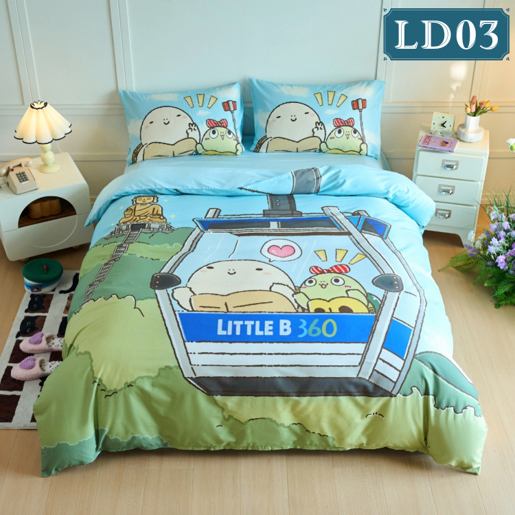 香港插畫師聯乘系列-2000針全棉床品4件套裝 LD03