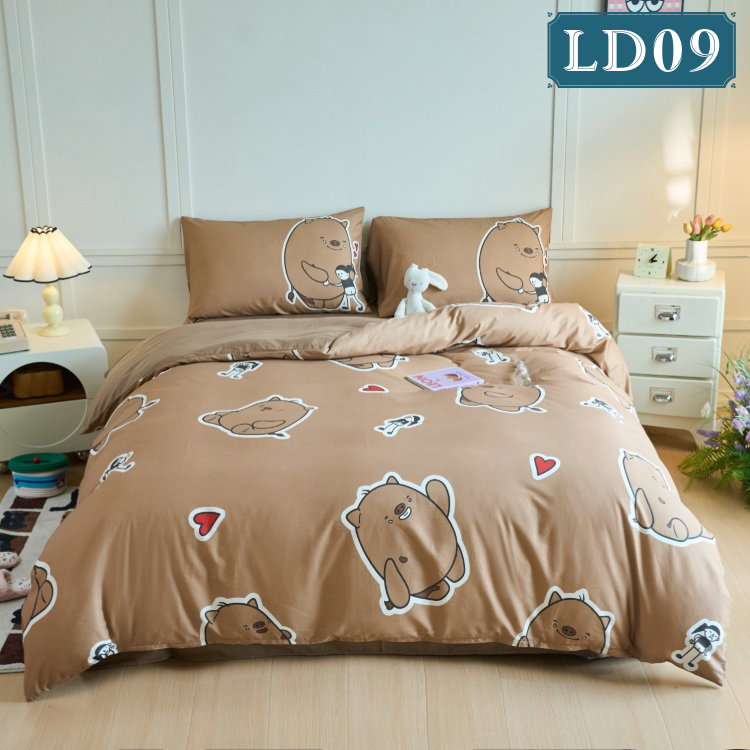 香港插畫師聯乘系列-2000針全棉床品4件套裝 LD09