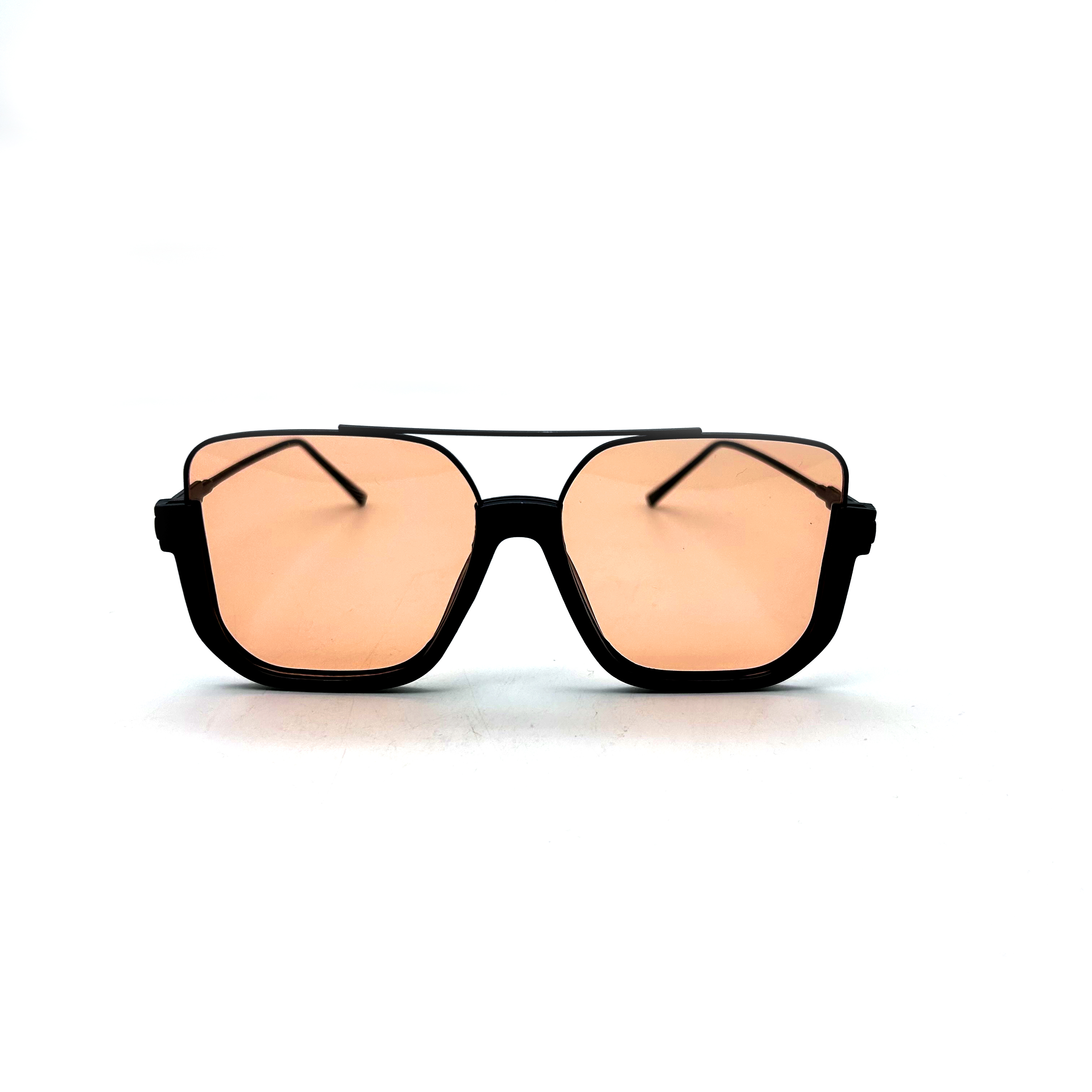 CHILL 時尚底圓粗框墨鏡-橘