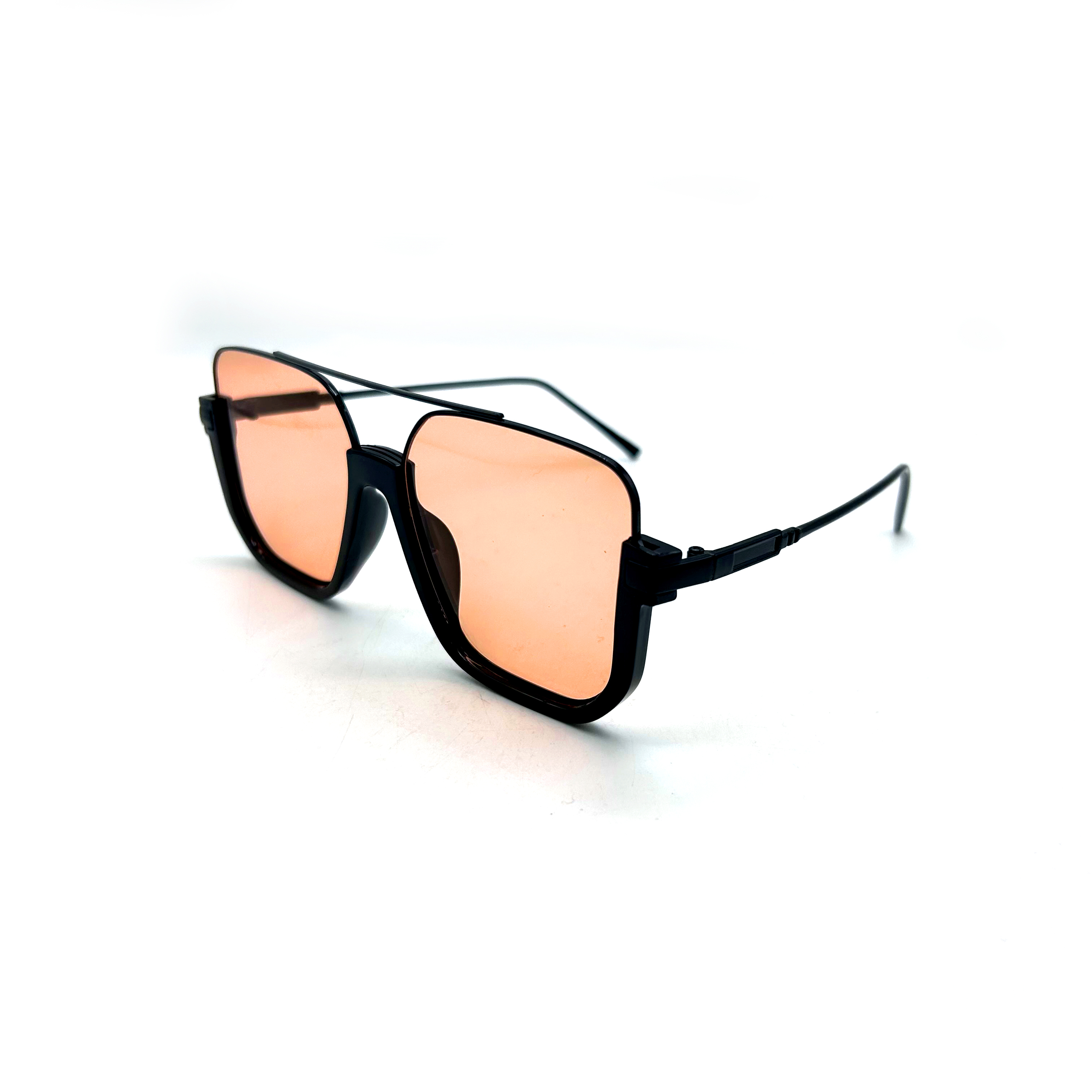 CHILL 時尚底圓粗框墨鏡-橘