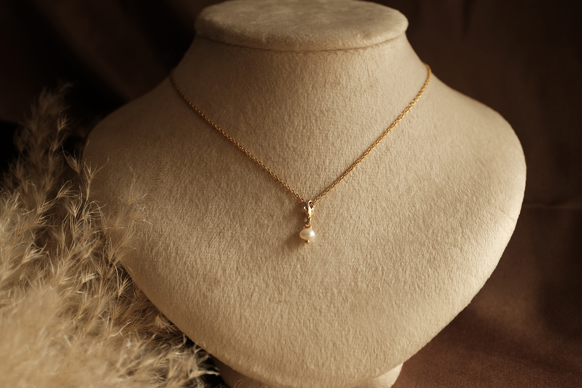 黃銅飾品, 項鍊, 飾品, 黃銅, 鋯石,天然珍珠,氣質,女神,鍍18K金,18KGP,雙層項鍊