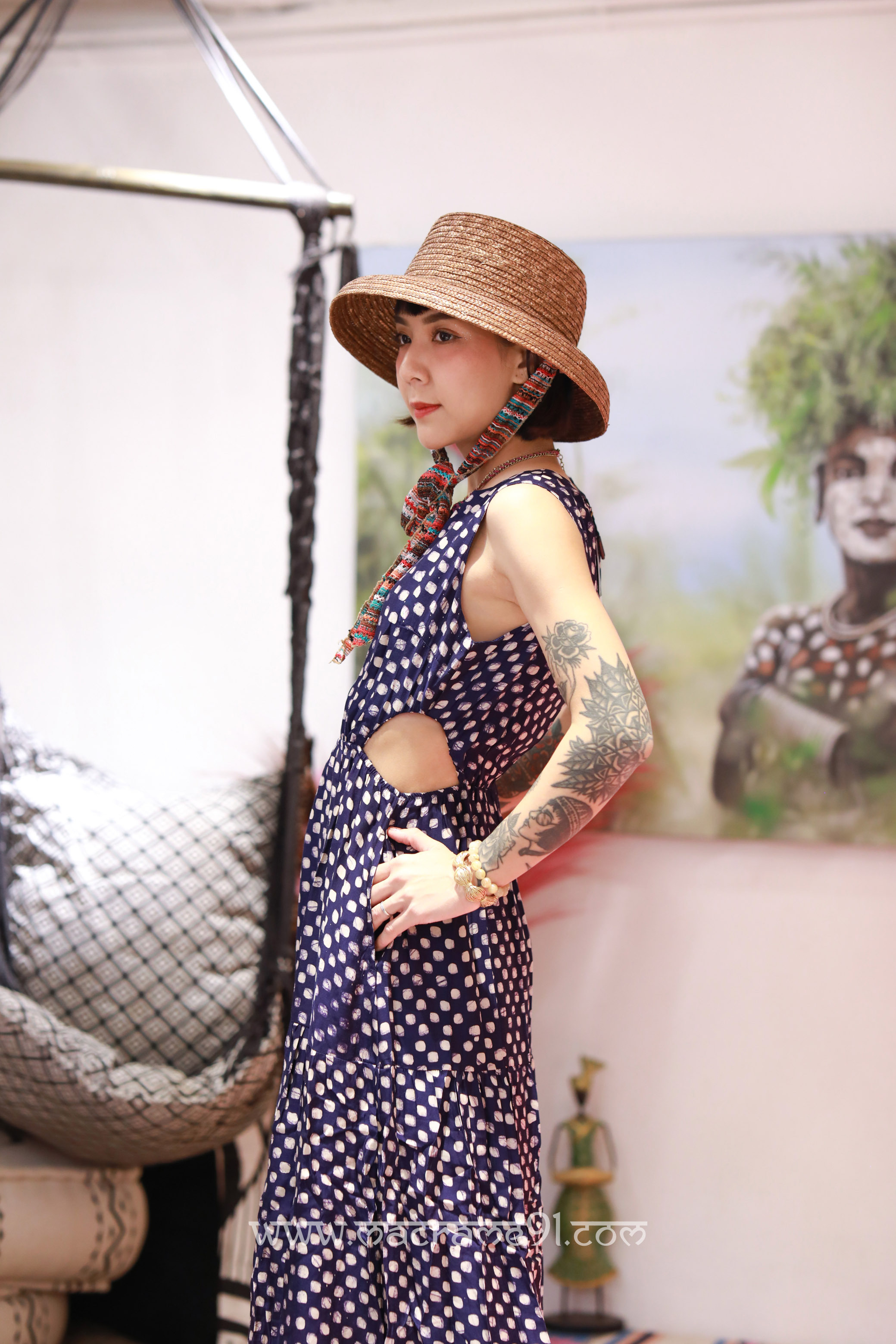 Macrame 長裙 - M3055S - 藍色 (0514)