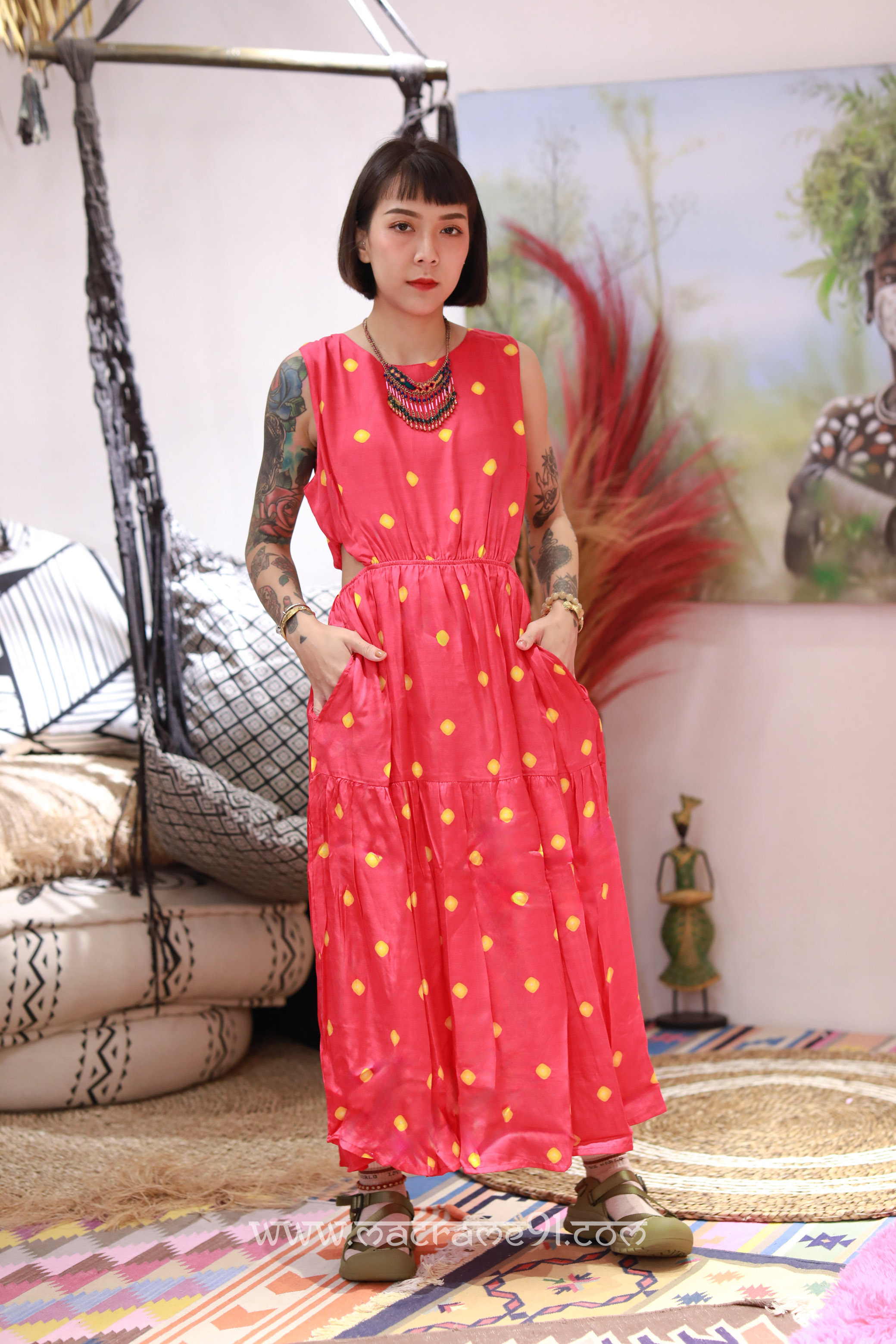 Macrame 長裙 - M3055S - 粉色 (0514)