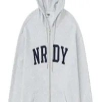 [S] NERDY MELANGE GRAY ARCH LOGO HOODIE ZIP-UP(25SS), PNES25HD0345 (SN478)