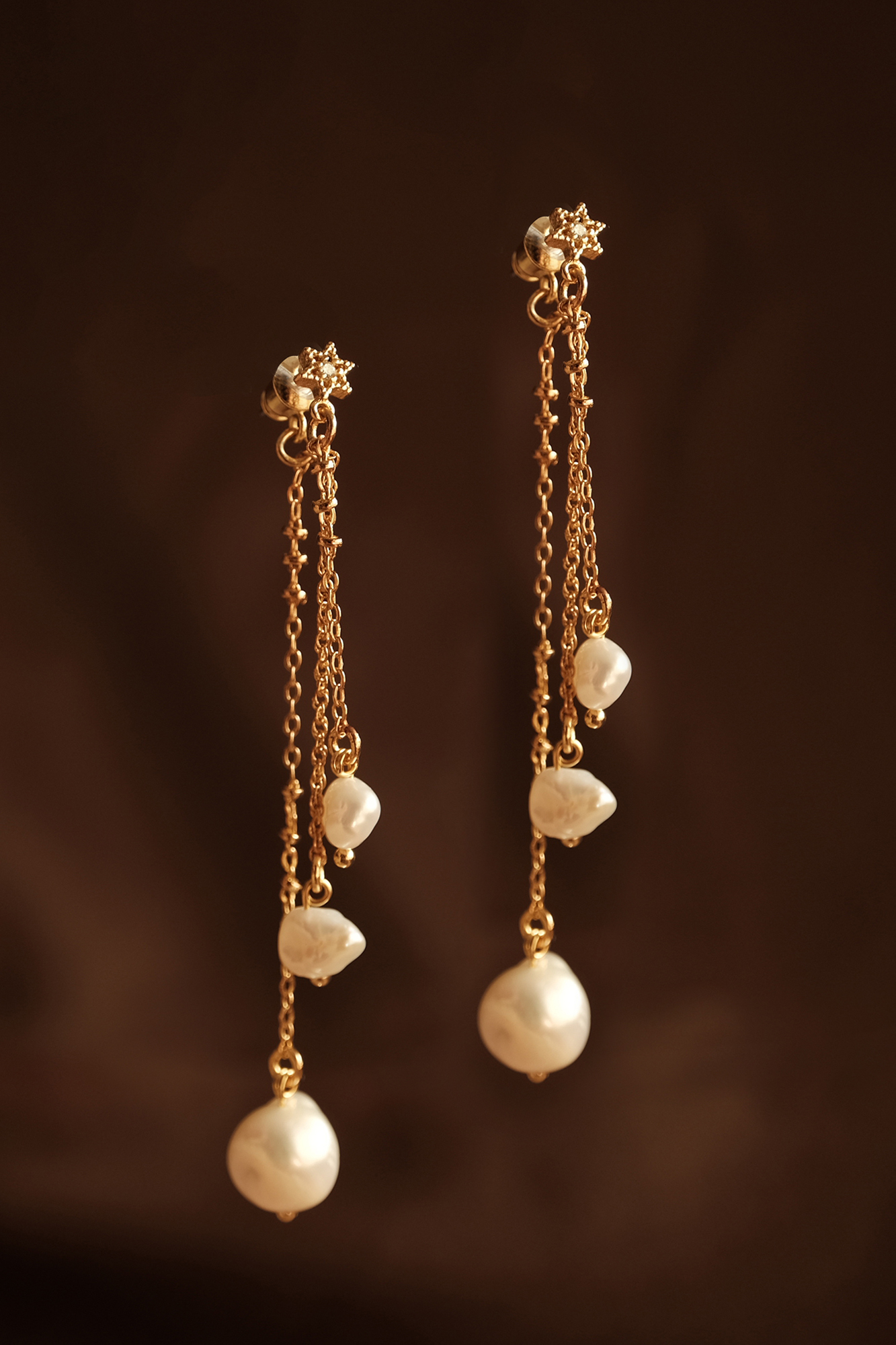 18KGP 月光奏鳴曲兩戴式耳環