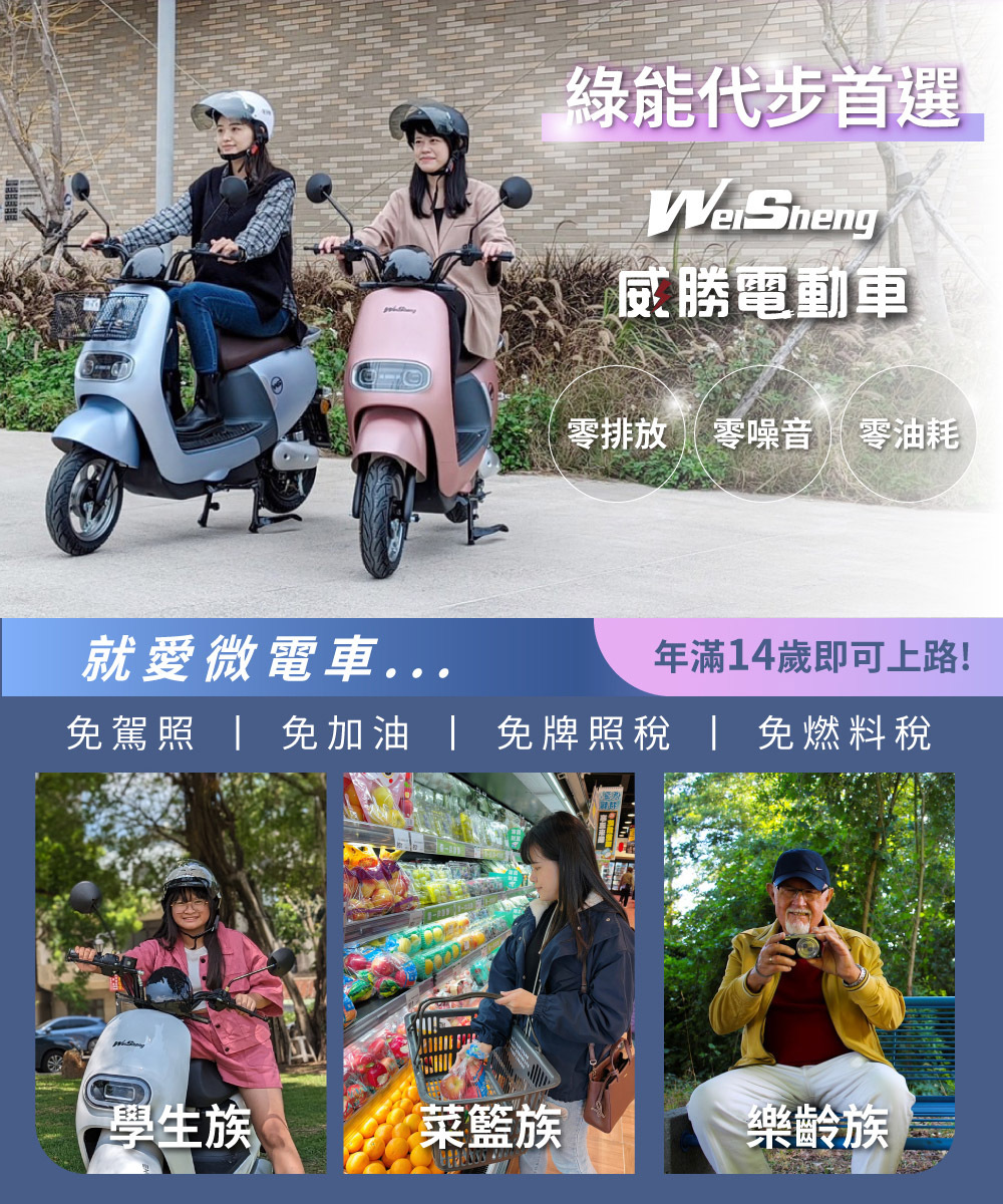 【威勝】TSV66 Mika 米卡 微型電動二輪車（免駕照/合法上路/微電車）