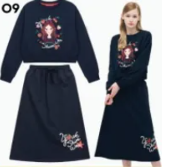 [S] YSW CHERRY SWEATSHIRT TOE-MAN SKIRT SET F LUNA, J4WSET01NYLNF (SYW329)