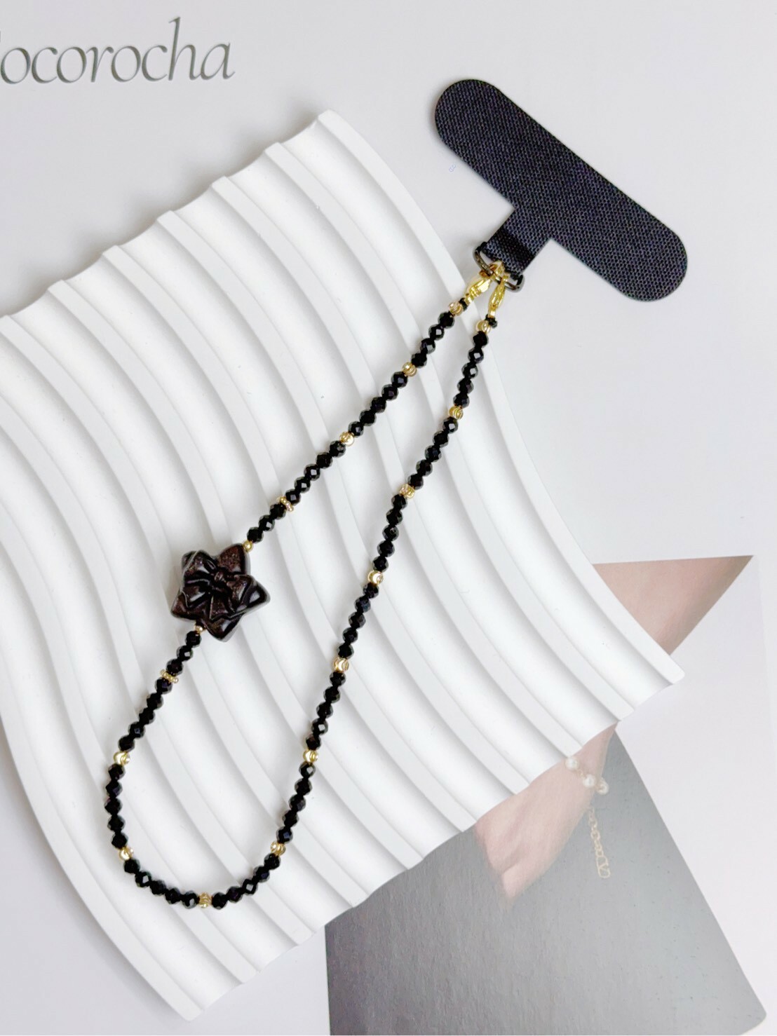 銀耀石/黑尖晶石水晶吊飾