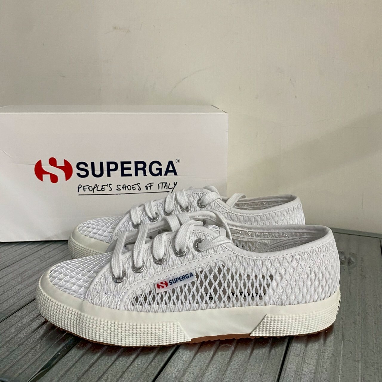 Superga 網眼白 休閒鞋 S2135gw