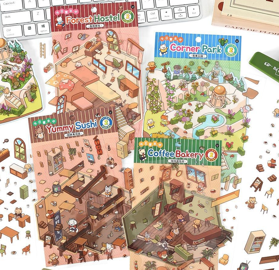 [OPEN TODAY Vol.2] Mini Store Life Scene Stickers