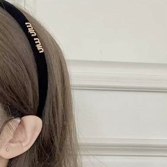 Q40字母細版滑布髮箍