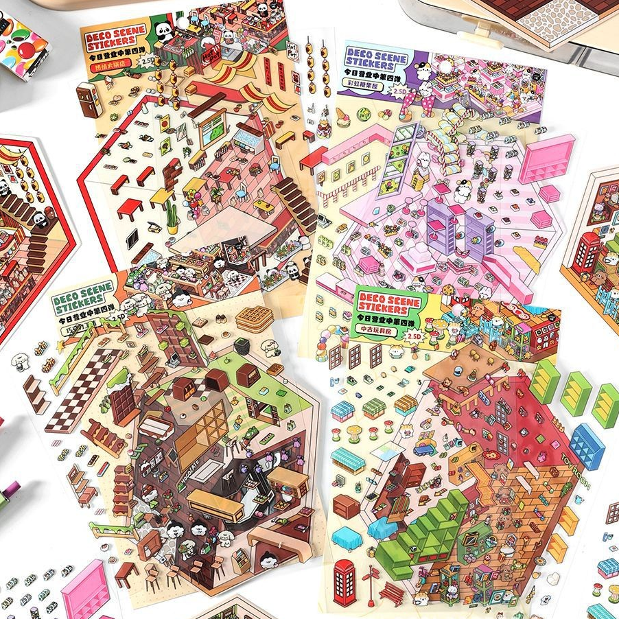 [OPEN TODAY Vol.4] Daily Shop Life Scene Stickers