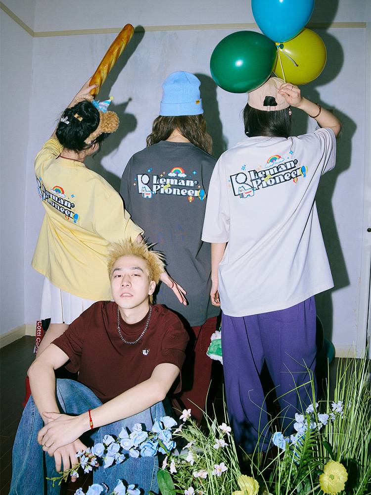 LEMANISM 260g 重磅涼感 彩虹小狗 短袖