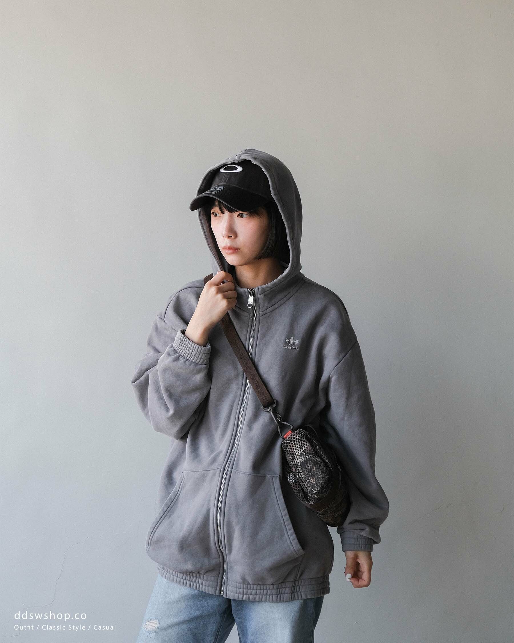 "代購" ADIDAS ORIGINALS ACID-WASHED OVERSIZED HOODIE 外套