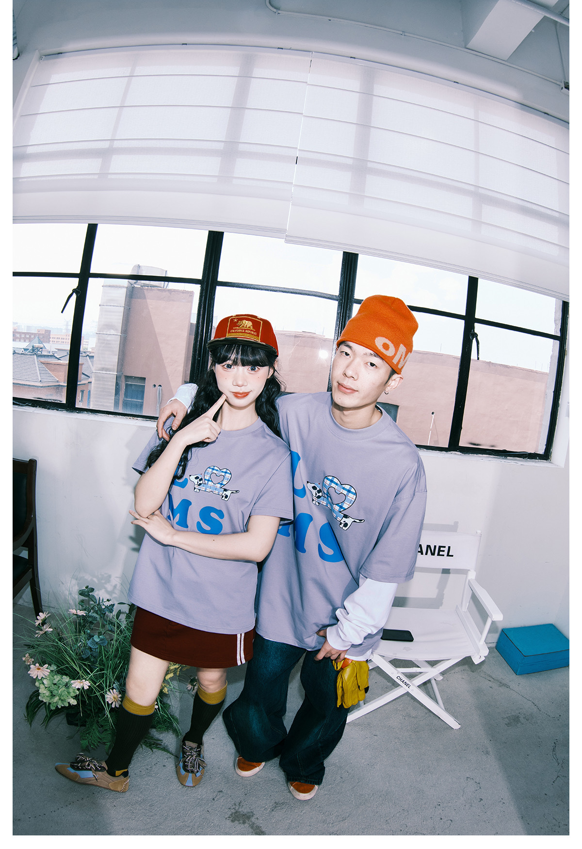 LEMANISM 260g 重磅涼感 格紋狗狗 短袖