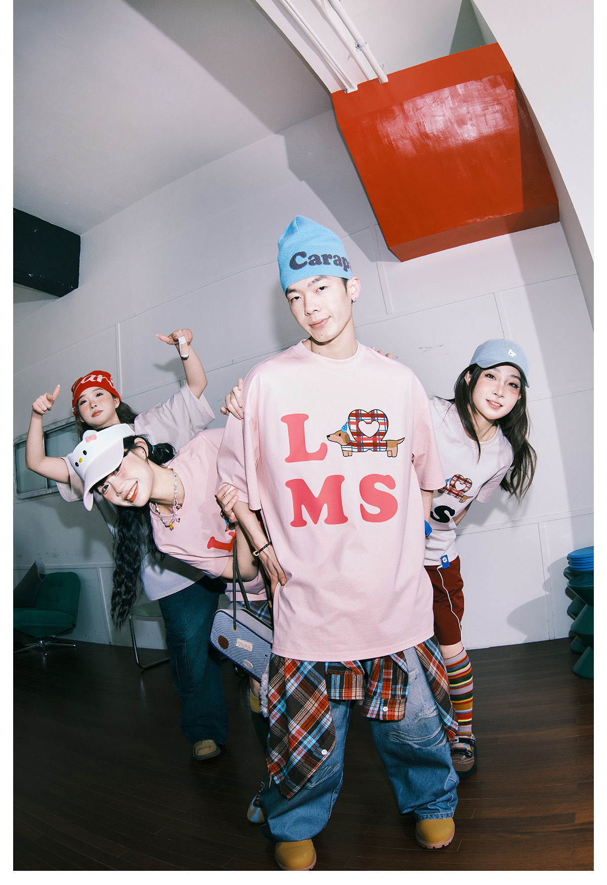 LEMANISM 260g 重磅涼感 格紋狗狗 短袖