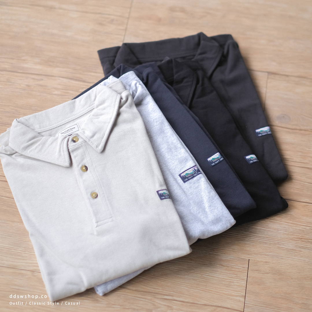 "代購" THE CRAFT CREW PRODUCTS  重磅寬鬆短POLO衫