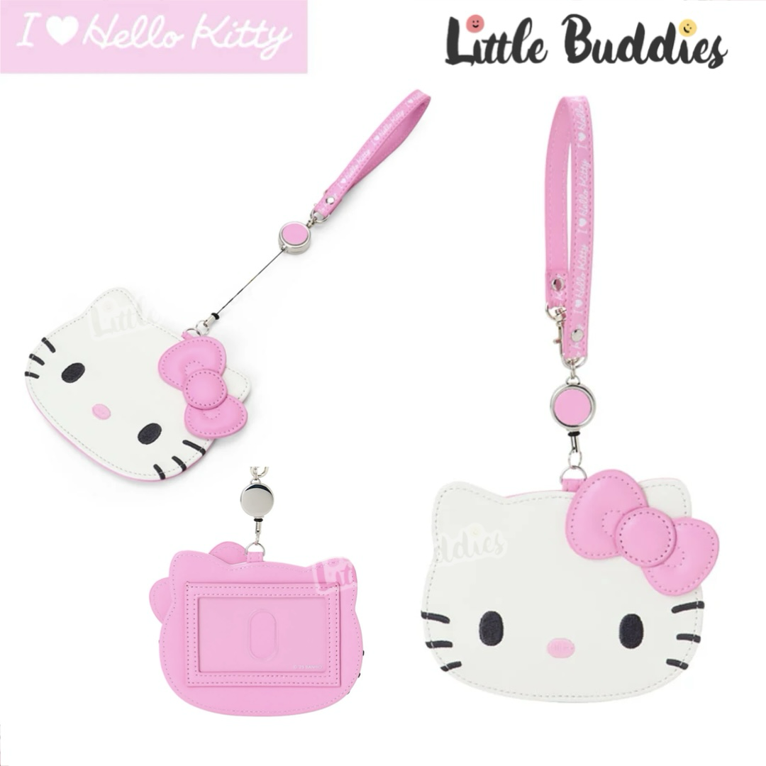 日本 Sanrio I Love Hello Kitty 系列 - PU皮證件套連伸縮匙扣