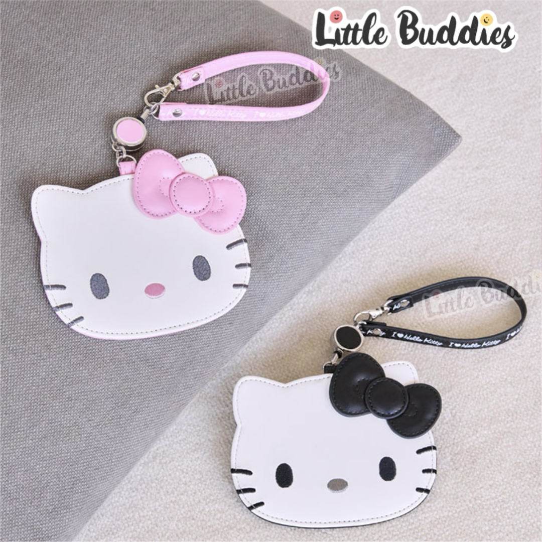 日本 Sanrio I Love Hello Kitty 系列 - PU皮證件套連伸縮匙扣