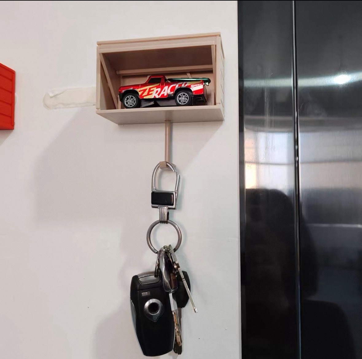 < 客製小物 > 客製化車庫 帶開門功能車庫鑰匙扣 3D列印 手工製作 男孩禮物🚗