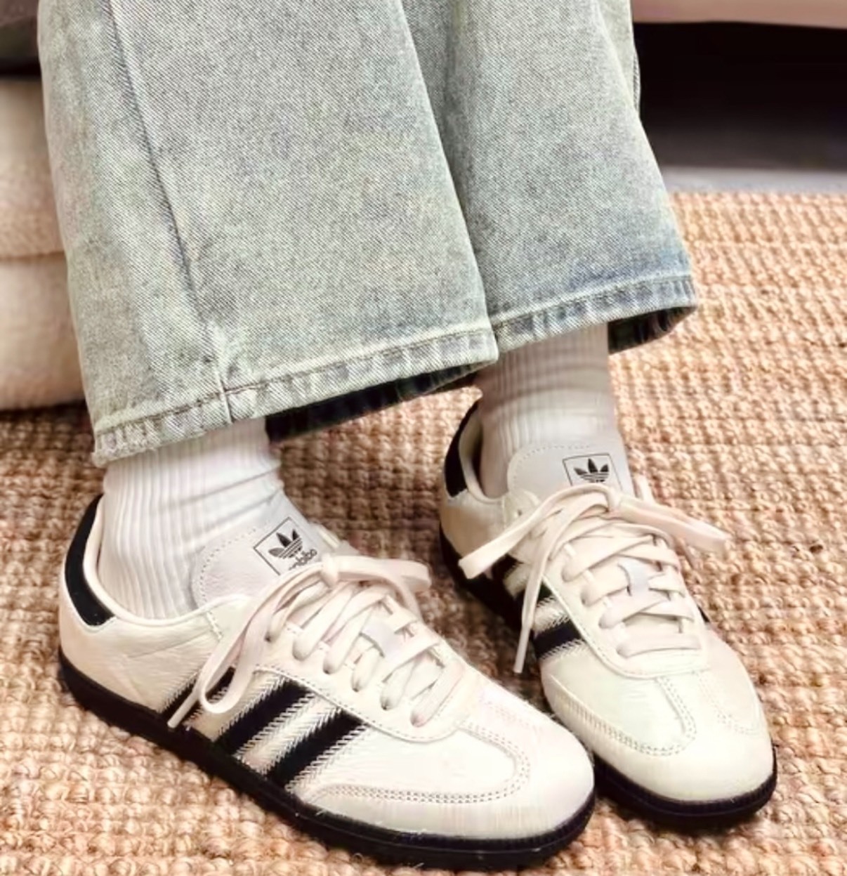 adidas originals Samba “Cow Hair” 米白毛感女款
