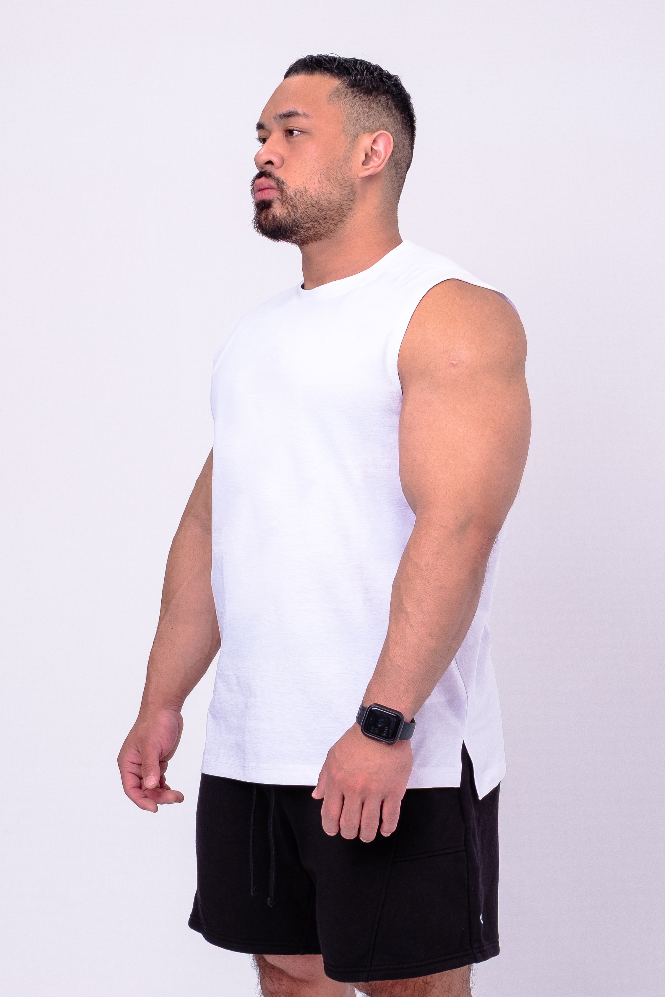 寬肩訓練背心－白