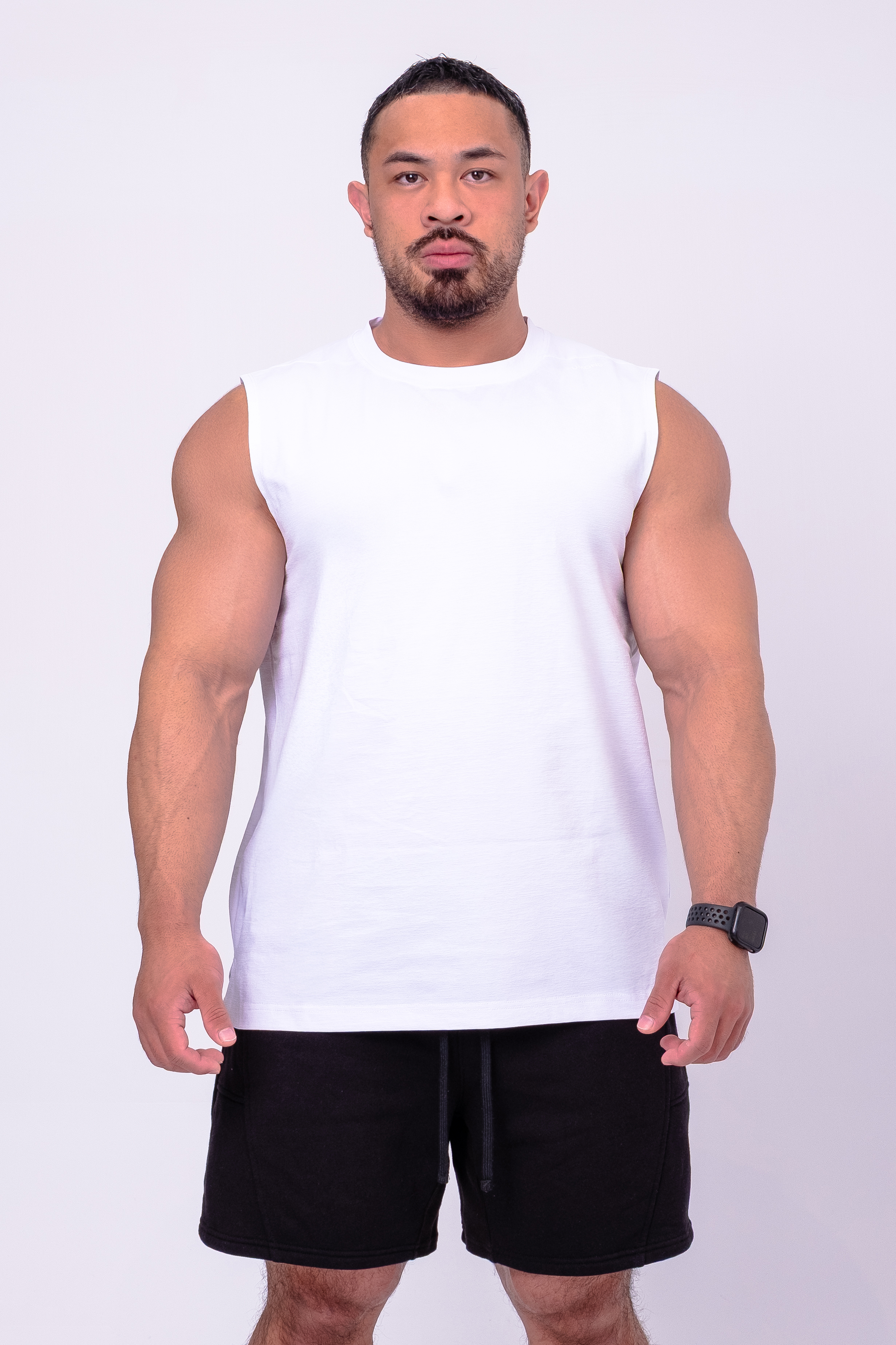 寬肩訓練背心－白