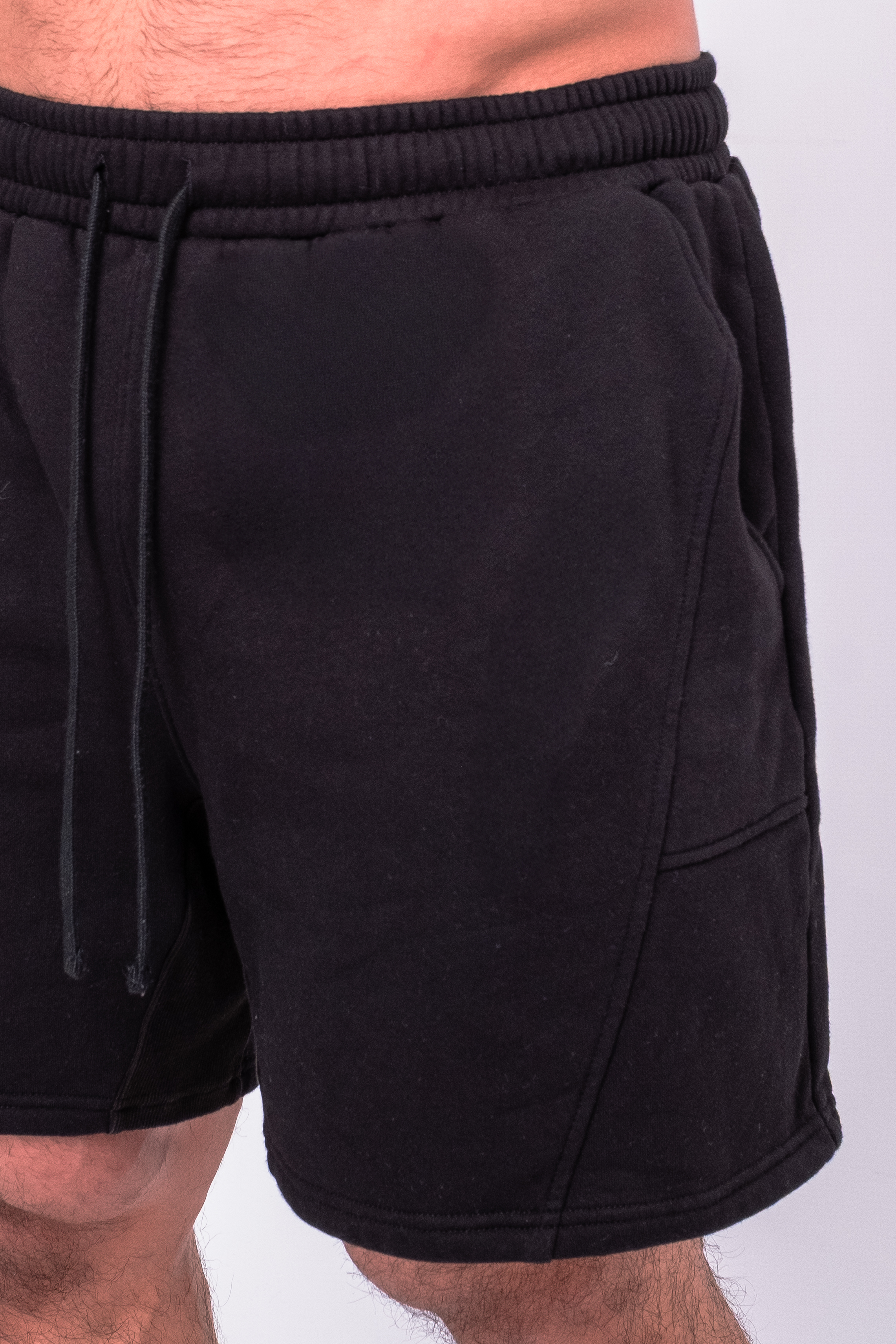 寬版休閒短褲－黑