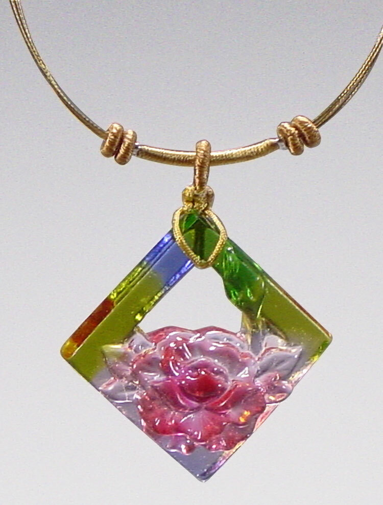 鹿港窯禮品館|居家開運|花開富貴 琉璃項鍊