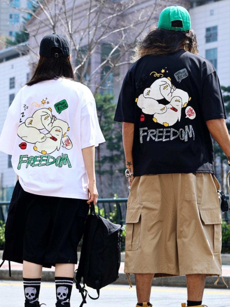 Freeduck印花短袖T卹