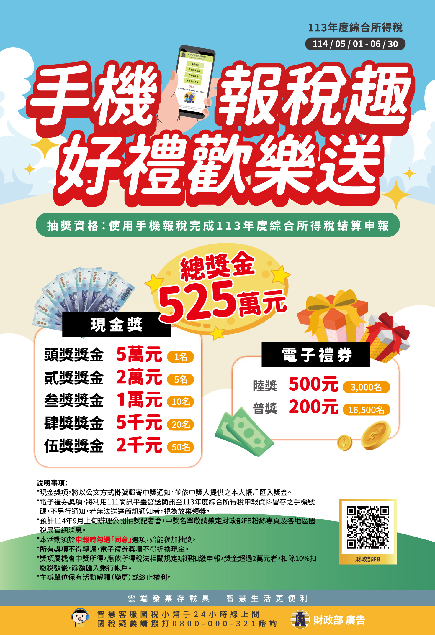 總獎金最高新台幣525萬元