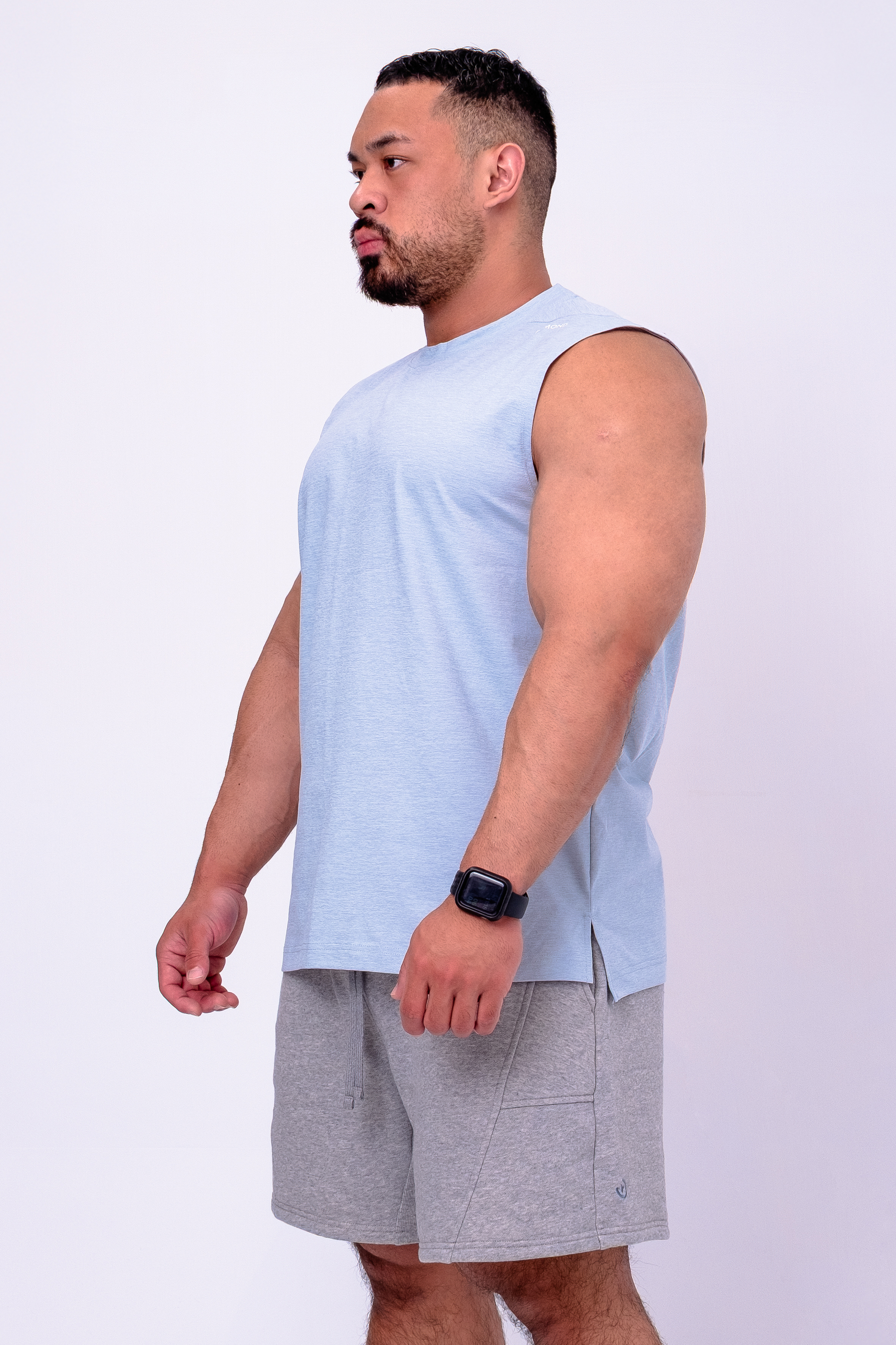 寬肩訓練背心－淺藍