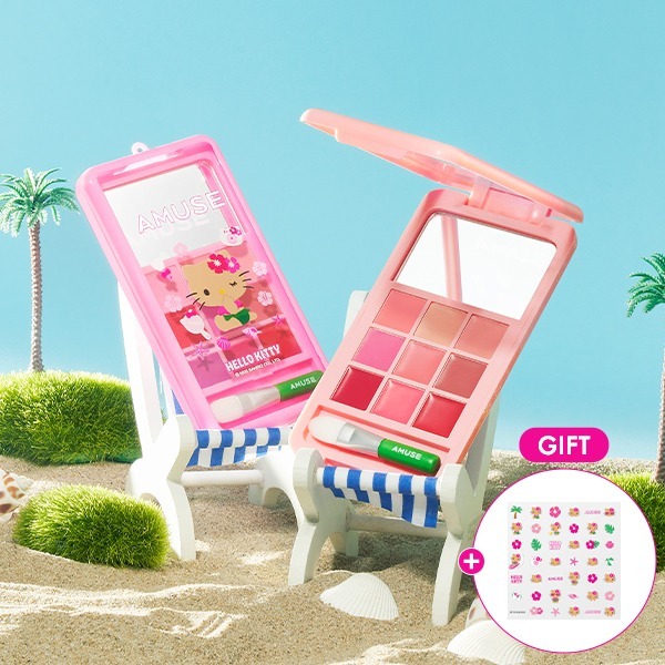 amuse x hello kitty - lip & cheek palette