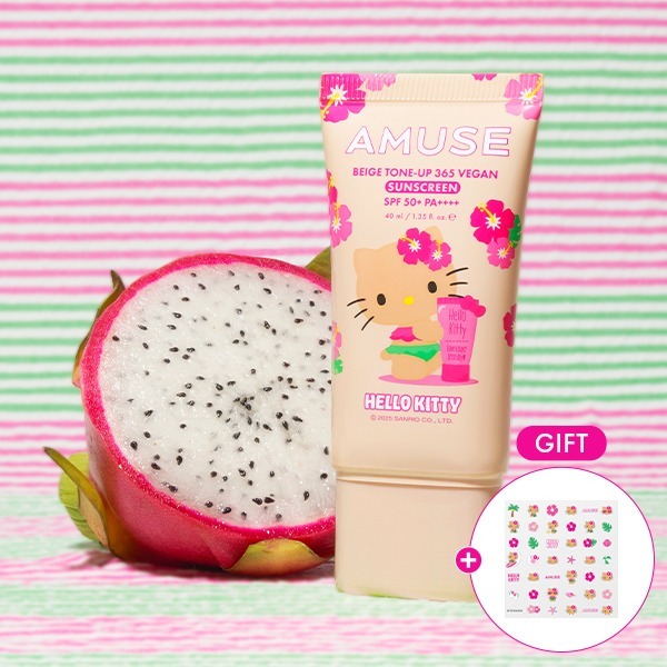 amuse x hello kitty - beige tone up 365 vegan sunscreen