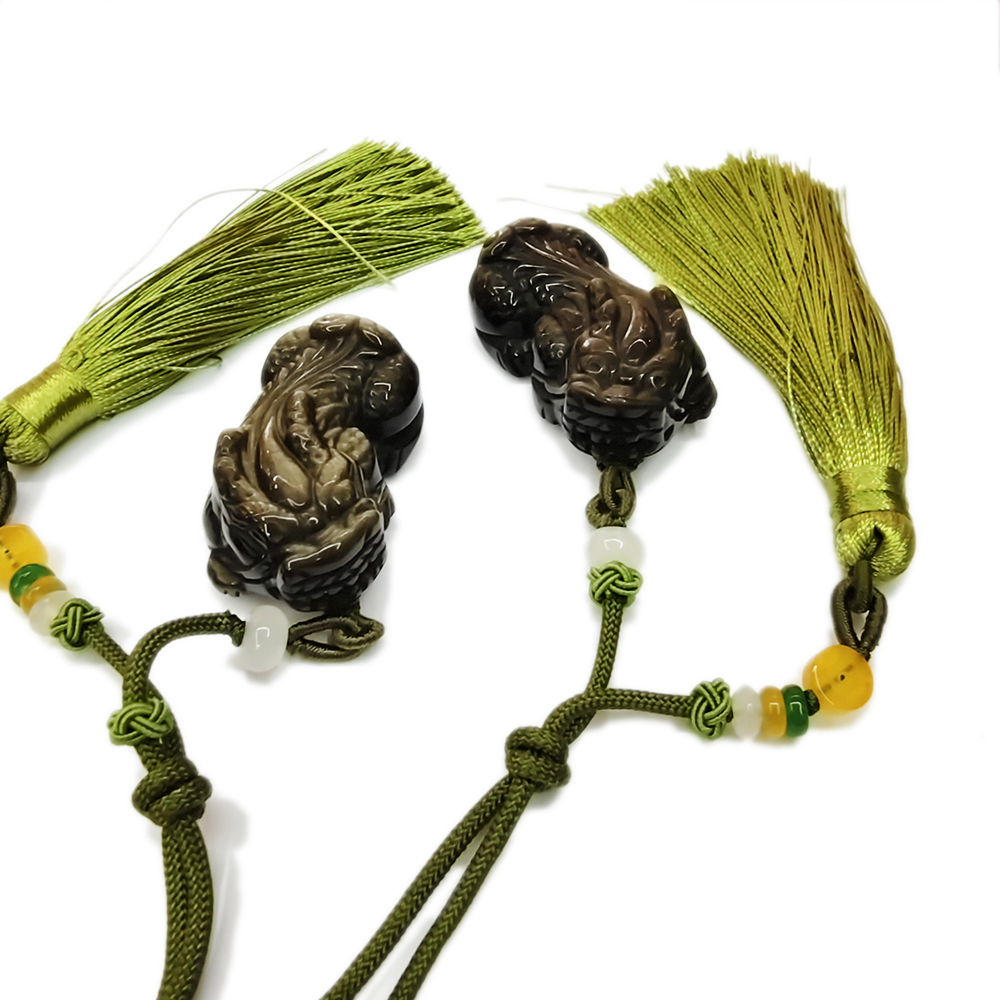 貔貅{頂級金黑曜岩}招財掛飾【十方】135787