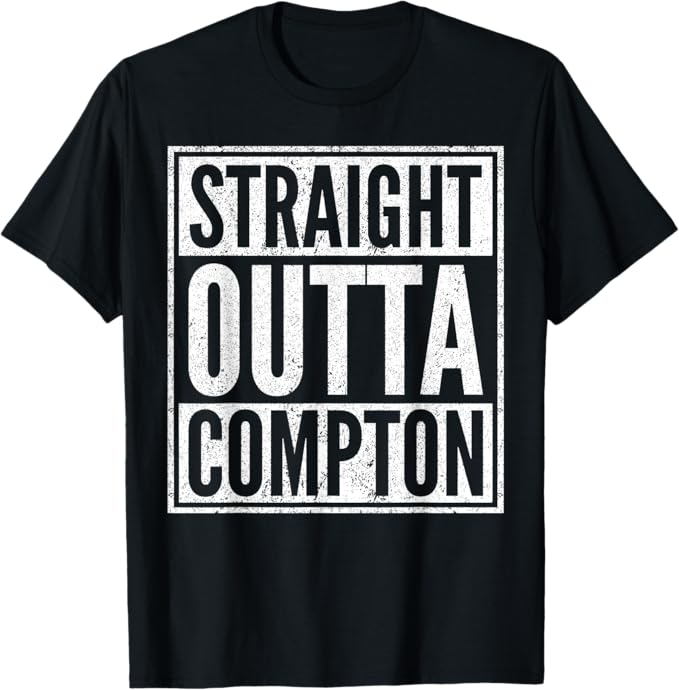 Ice Cube - Straight Out Of Compton 衝出康普頓黑色短袖 T-shirt