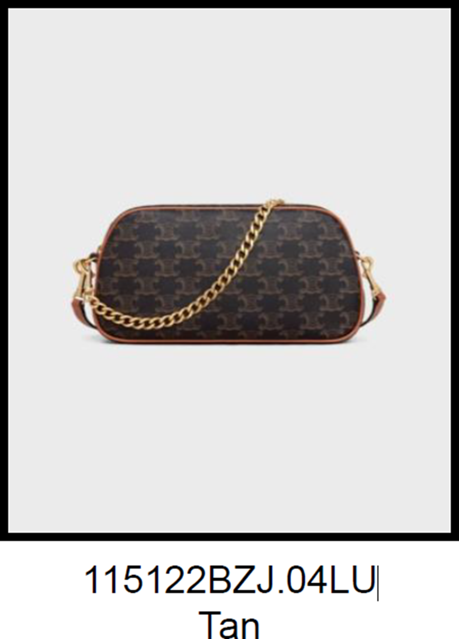 Celine triomphe multi chain crossbody bag 115122BZJ.04LU Tan