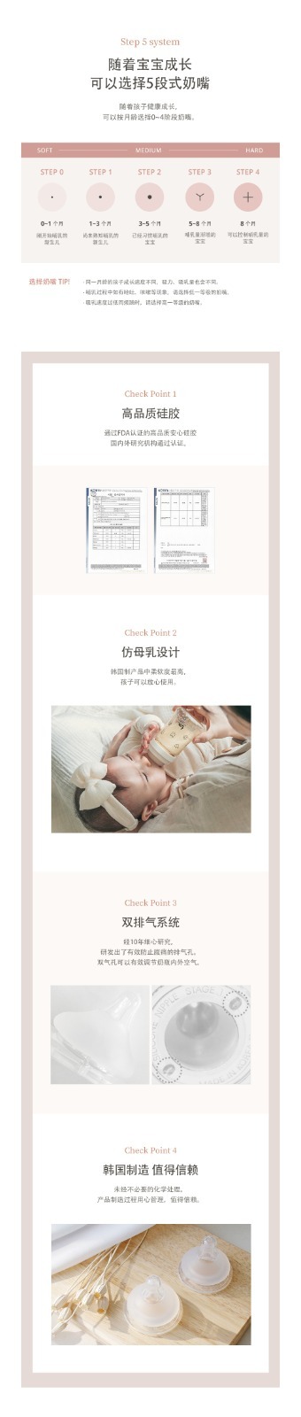 TOVI&MOLLY 替換用矽膠安心奶嘴(1-4階段)