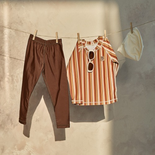 25S/S🌞DTD玩夏日系列-可愛松鼠條紋分離式泳衣(短袖/長袖) ( 首批訂製贈送泳帽 )