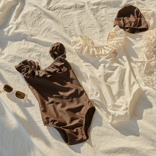 25S/S🌞DTD玩夏日系列-可愛松鼠波浪花邊連身泳衣 ( 首批訂製贈送泳帽 )