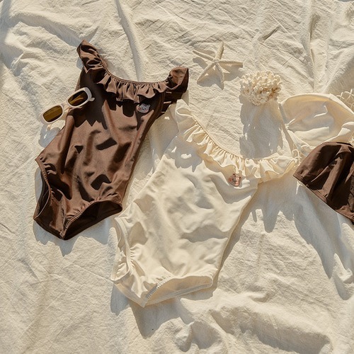 25S/S🌞DTD玩夏日系列-可愛松鼠波浪花邊連身泳衣 ( 首批訂製贈送泳帽 )