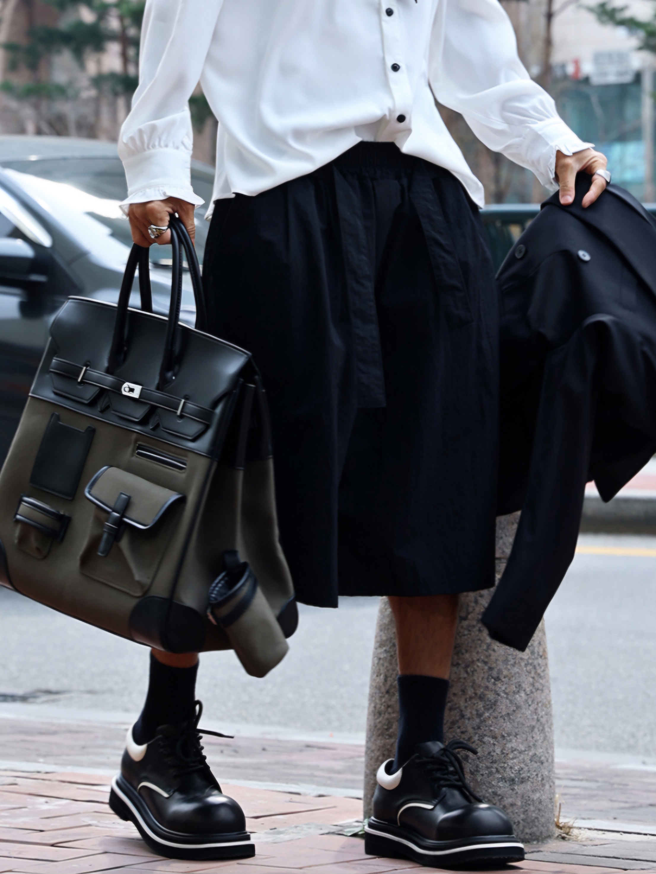 尼龍長袍寬鬆短褲