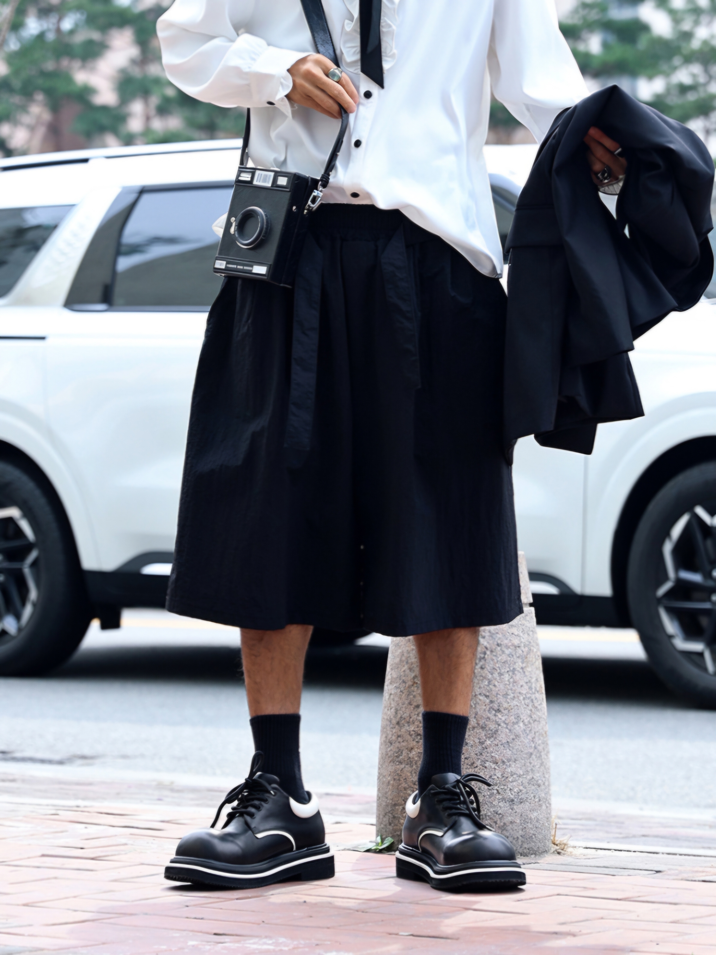 尼龍長袍寬鬆短褲